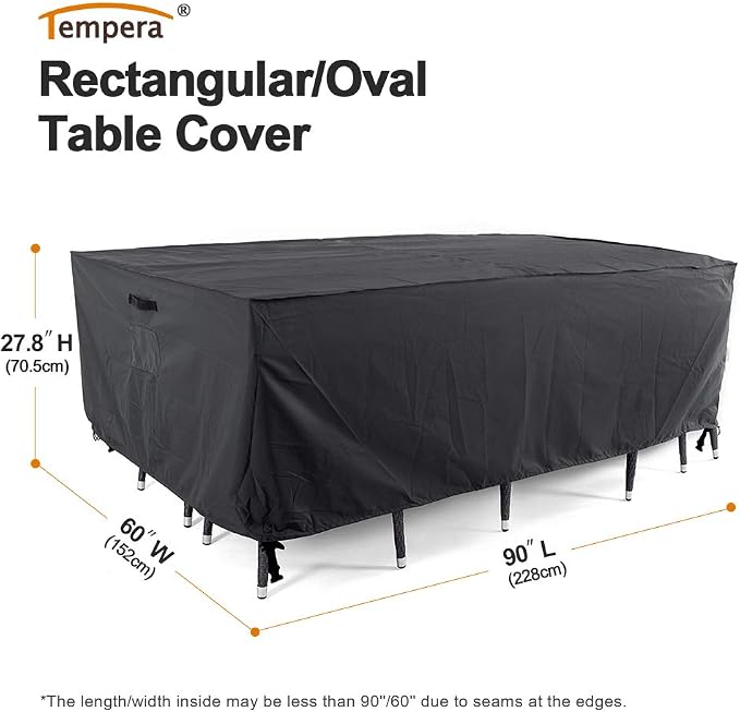Tempera Outside Table and Chair Covers, Outdoor Dining Set Cover, Patio - Image 2