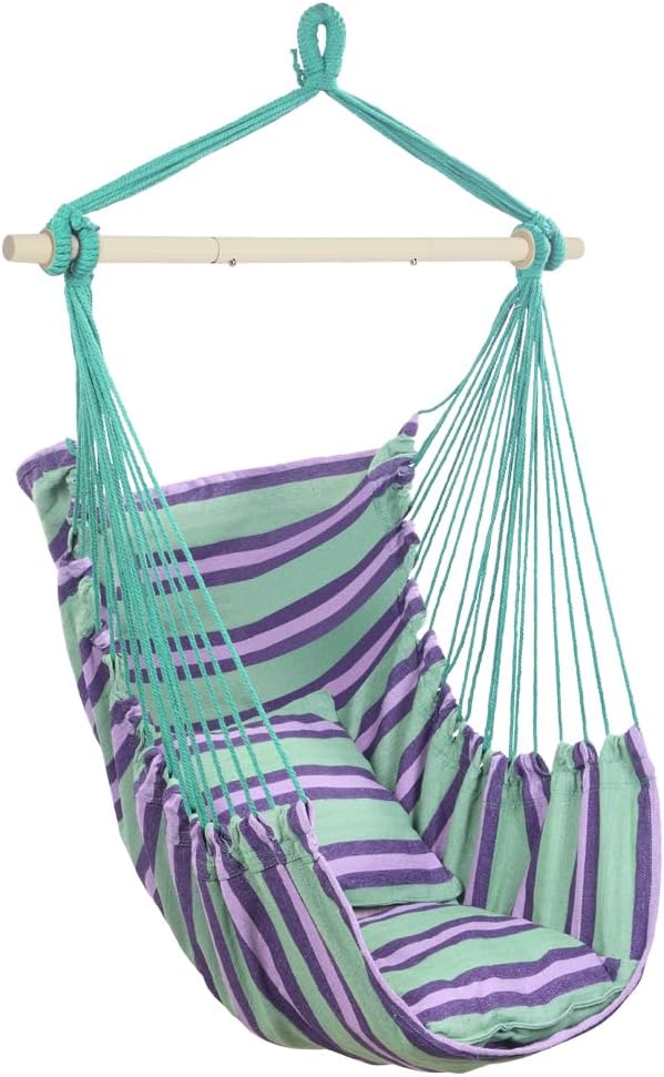 ONCLOUD Hammock Chair Hanging Rope Swing, Load Capacity 550 LBS Macrame Hammock by ONCLOUD