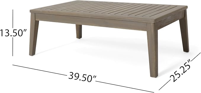 5 Piece Acacia Wood Patio Furniture Set, L-Shape Outdoor Furniture Set - Image 7