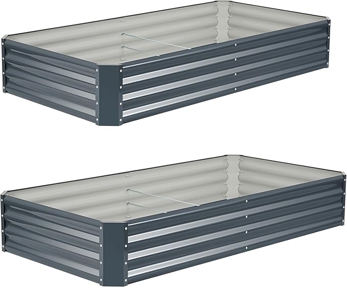 ZORMY 2Pack 6×3×1ft Galvanized Raised Garden Bed Kit, Metal Planter Boxes - Image 9