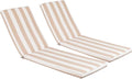 Outdoor Chaise Lounge Chair Cushions 2 Pack, Thick Waterproof Patio Pool Lounge by BetterQualityBetterLife