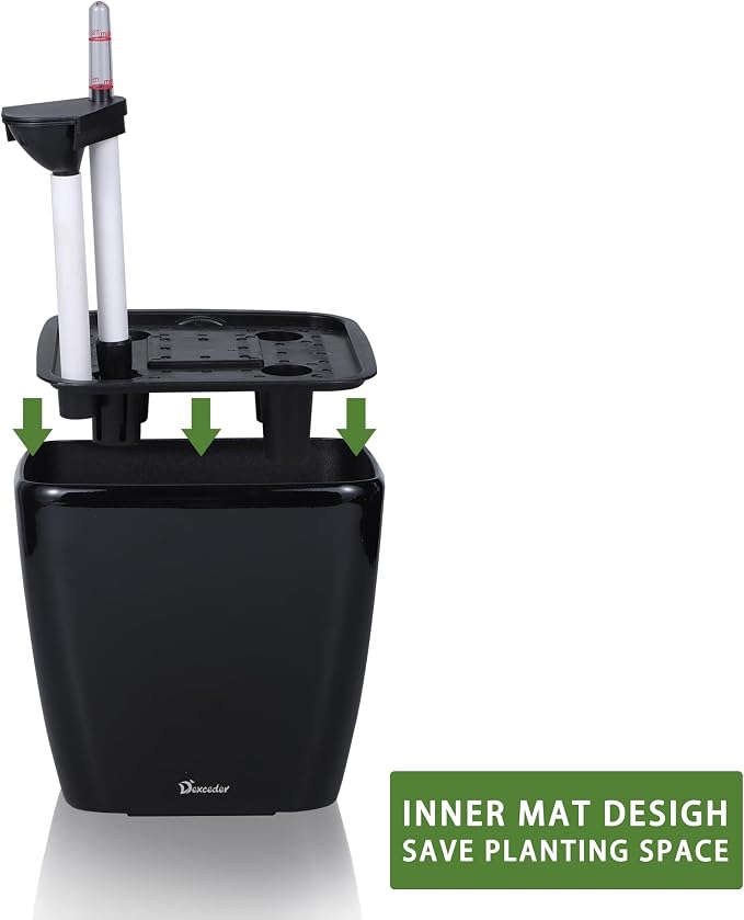 Dexceder 11x10 Self Watering Planter Indoor Outdoor, Inner Mat Design, - Image 4