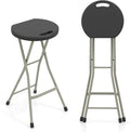 GYMAX Folding Stool, 28in Portable Collapsible Bar Stool by GYMAX