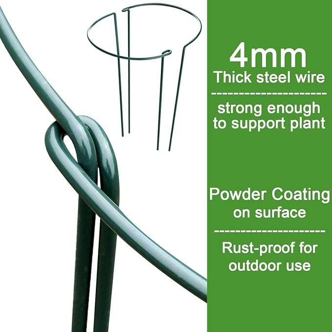 HiGift 8 Pack 24 Inch Plant Support Stakes, Flower Indoor Outdoor - Image 4