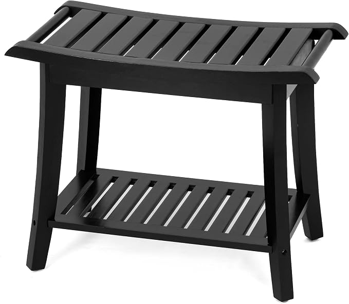 Bamboo Shower Bench Inside Shower Stool by Unibambou