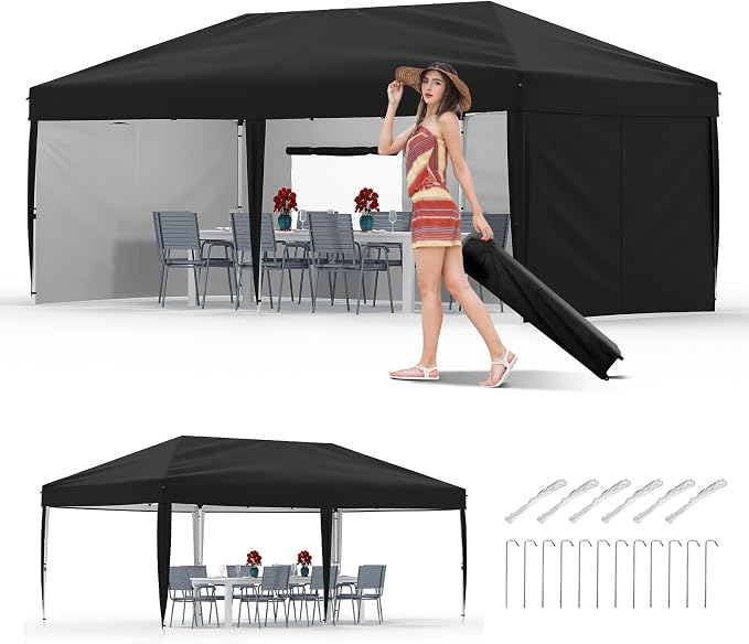 Garvee 10x10 Pop Up Canopy Tent, Heavy Duty Commercial Instant Shelter by Garvee