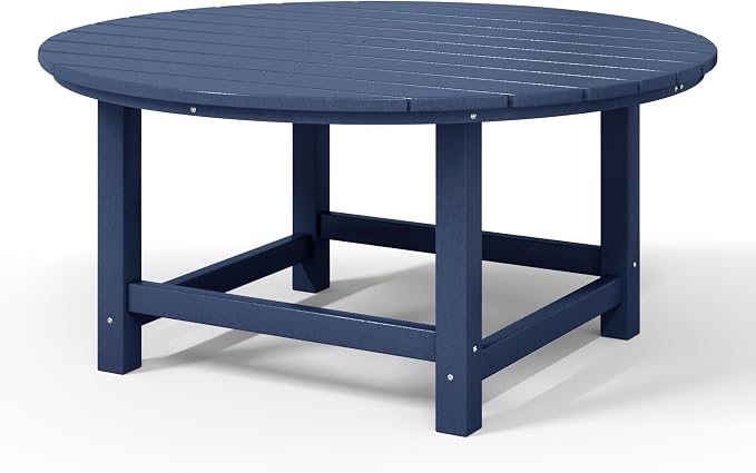WestinTrends Malibu Low Outdoor HDPE Round Patio Coffee Table - Image 9
