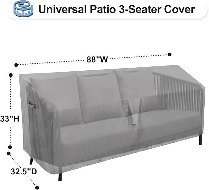 OutdoorLines Outdoor Waterproof Patio 3-Seater Couch Cover - Image 2