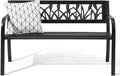 VINGLI Outdoor Metal Bench w/PVC Back by VINGLI