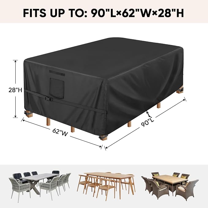 BALEINE Patio Furniture Covers, Outdoor Furniture Covers Waterproof, Heavy Duty - Image 2