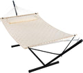 ANOW Outdoor Hammock with 12 Feet Heavy Duty Steel Stand, Two Person Hammock by ANOW
