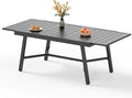 PHI VILLA Expandable Patio Dining Table Metal Outdoor Table by PHIVILLAThepioneerofcomfortablehouseholdsupplies