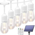 Mlambert 3-Color in 1 Dimmable Solar String Lights Outdoor, 48FT Patio String by Mlambert