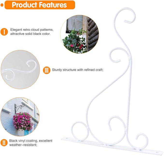 KABB Hanging Plant Bracket, Indoor Outdoor Rustic Home Decor - Image 2