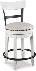 Signature Design by Ashley Valebeck | Modern Swivel 24.5" Counter Height by SignatureDesignbyAshley