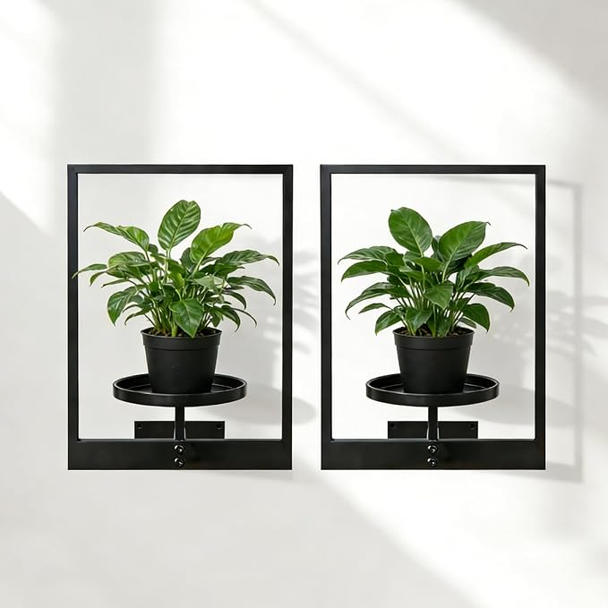 Wall Hanging Plant Stands Planter Shelves, Indoor Outdoor Window Plant Hanger - Image 9