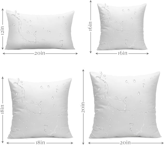 Ashler Outdoor Lumbar Pillows, 12 x 20 Outdoor Pillows, Summer Pillows Set of 4 - Image 7