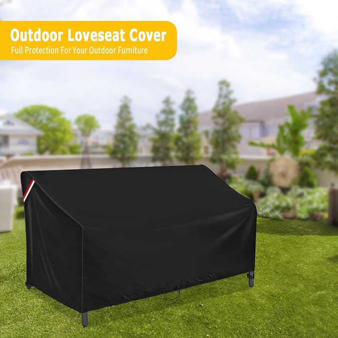 Outdoor Sofa Cover, 90 Inch Waterproof 3-Seater Bench Covers - Image 6