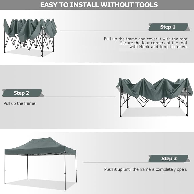 COBIZI 10x15 Pop up Canopy Tent 10x15 Canopy - Image 3