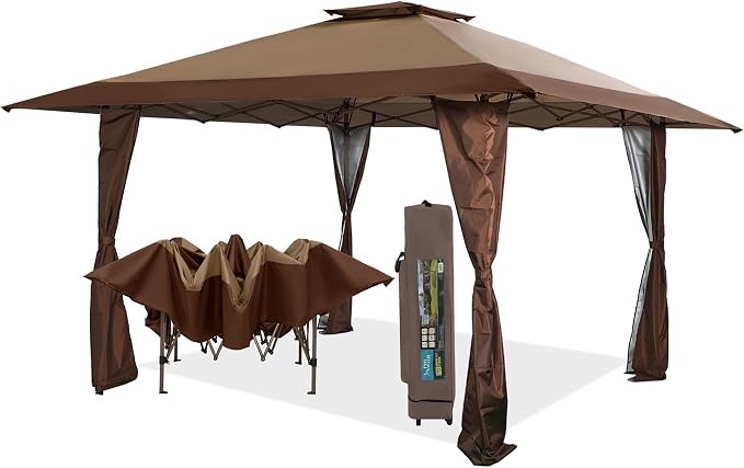 PHI VILLA 13'x13' UV Block Sun Shade Gazebo Canopy by PHIVILLAThepioneerofcomfortablehouseholdsupplies