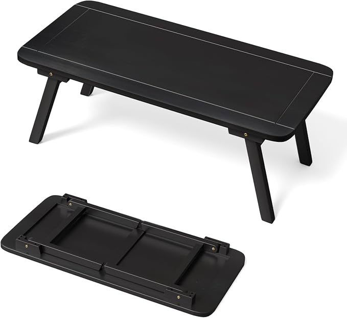 VINGLI Outdoor Folding Coffee Table, Natural Poplar Wood Patio Coffee Table by VINGLI