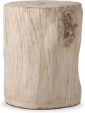 SUNBURY Stump Side Table, Concrete Side Table, Patio Faux Wooden End Table by SUNBURY