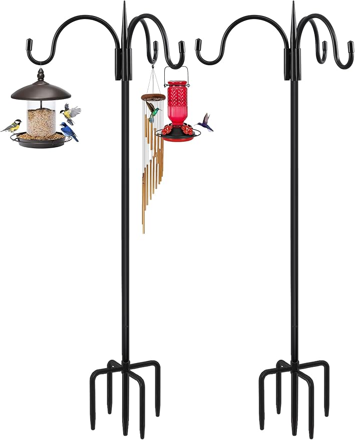 FEED GARDEN [Upgrade Version 92 Inch Three Shepherd Hooks by FEEDGARDEN