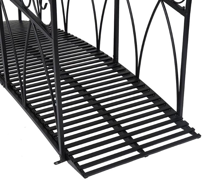 JSUN7 8 FT Metal Garden Bridge - Image 8
