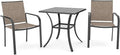 3-Piece Outdoor Dining Set, Small Metal Bistro Table by Anmutig