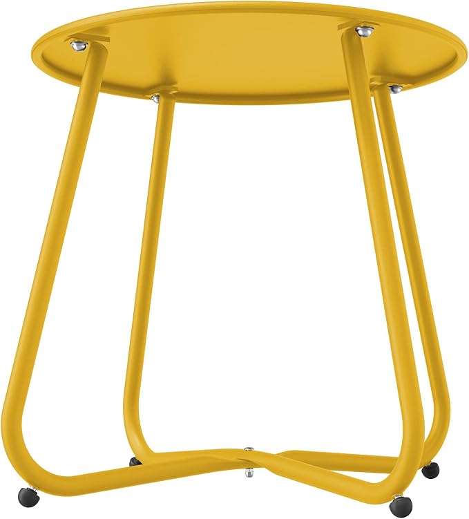 Grand patio Small Round Side Table, 18-inch Outdoor Side Table - Image 6