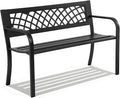 Garden Bench, Outdoor Benches, Iron Steel Frame Patio Bench by FDW