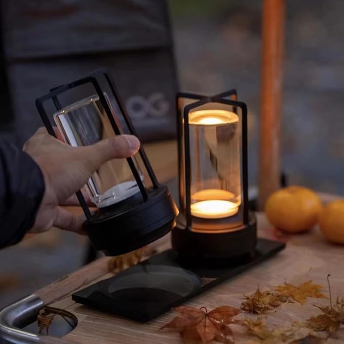 Portable Metal Table Lamp for Indoor/Outdoor, Rechargeable Cordless LED Lamp - Image 4