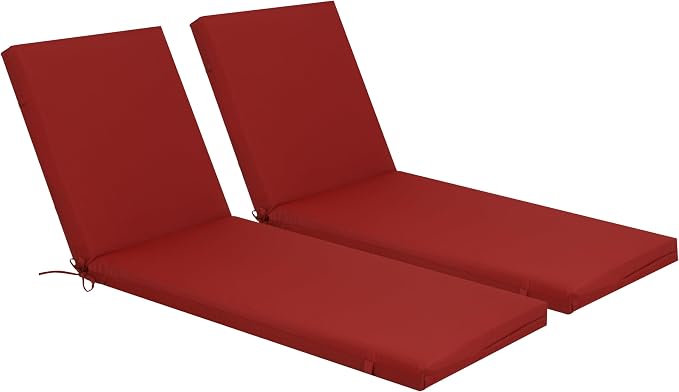 Only choice Outdoor Chaise Lounge Cushion Set of 2, Replacement Seat Cushion by ONLYCHOICE