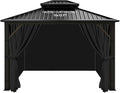 slashome 10'x12' Gazebo Curtains Outdoor Waterproof, Sidewalls by SLASHOME