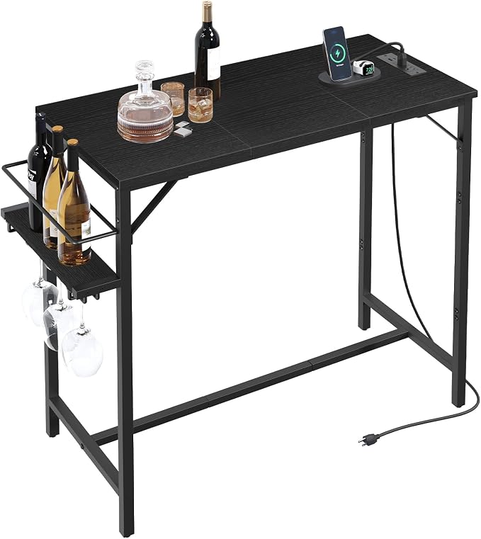 Bar Table, 35.4-Inch Counter Height Pub Table - Image 8