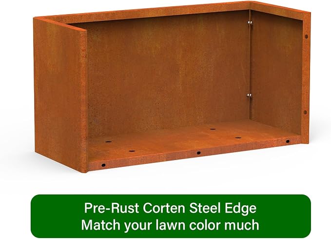 Co rten Steel Planter 36X15X15 inch Large Rectangular Planter Box Rustic Style - Image 6