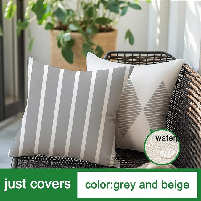 RABUSOFA Outdoor Pillow Covers 16x16 inch Waterproof - Image 6
