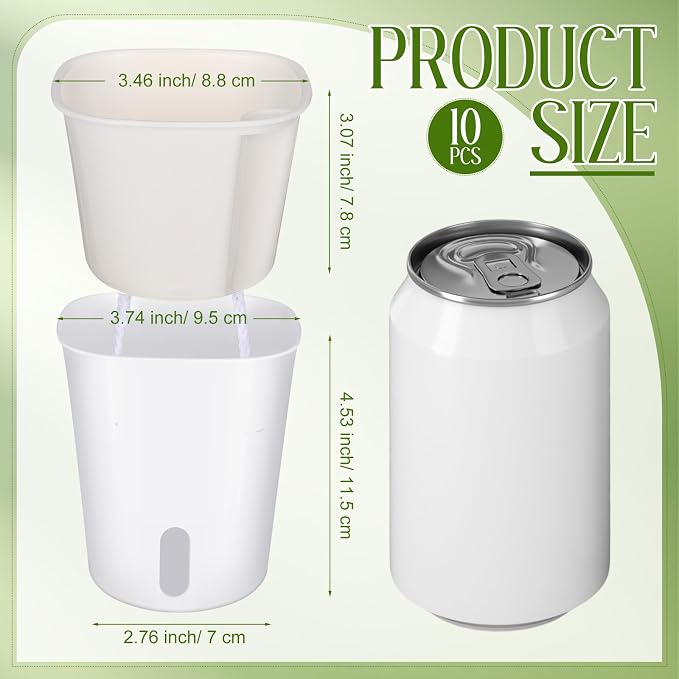 10 Pcs 3.74 Inch Self Watering Pots Self Watering Planters - Image 2