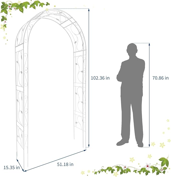 Thickened Garden Arch, Heavy Duty Metal Trellis - Image 2