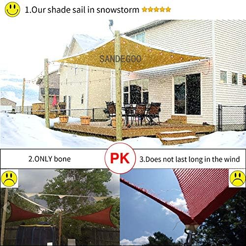 FLY HAWK Rectangle Patio Sun Shade Sail Canopy - Image 8