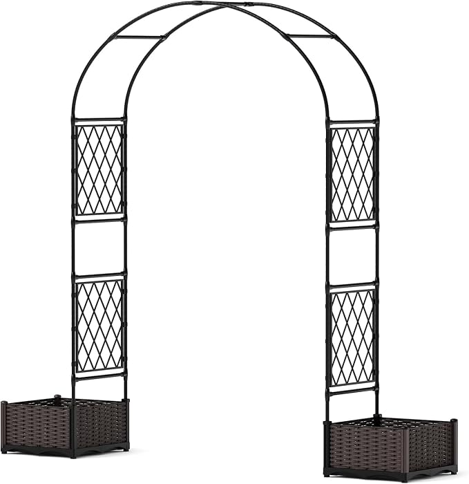 78.7" Metal Garden Arbor Arch Trellis - Image 6