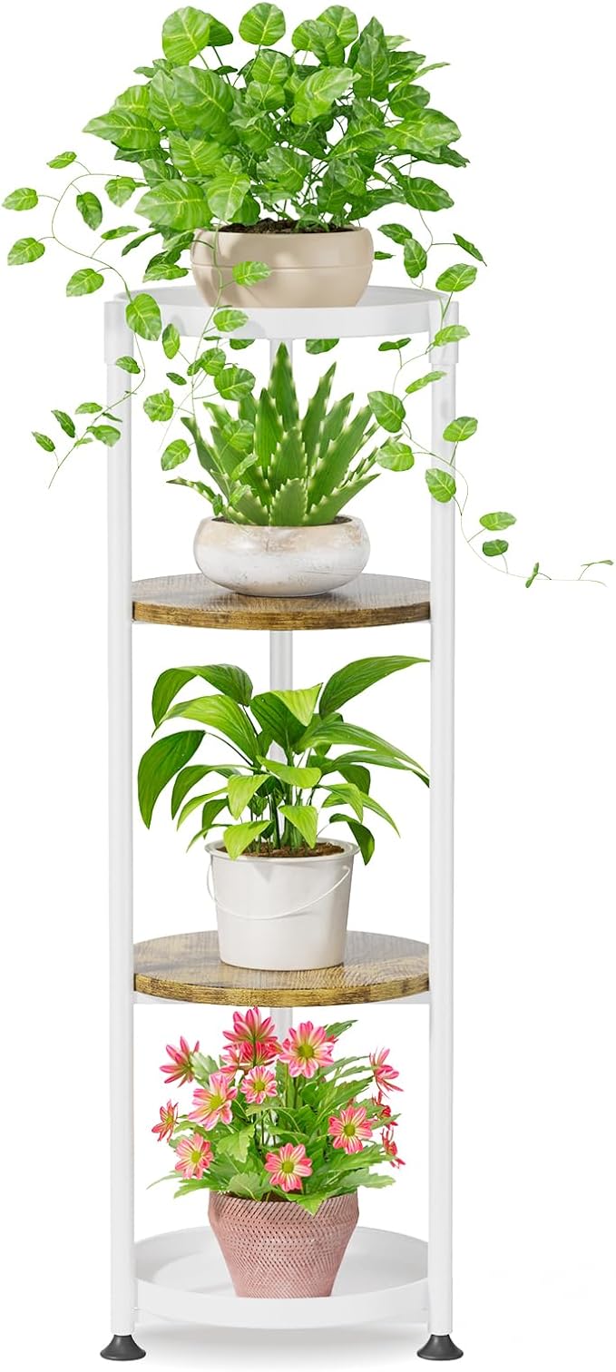 iDavosic.ly 4 Tier Corner Plant Stand Indoor, 45 Inch Tall Vertical Metal by iDavosicly