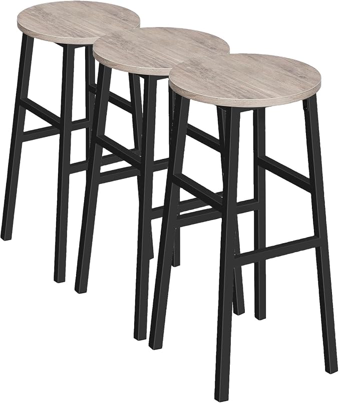 Bar Stools, 28 Inch Kitchen Breakfast Bar Stools, Industrial Stools, Easy by MAHANCRIS