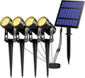 T-SUN Solar Spotlights, 4-in-1 Solar Landscape Spot Lights Outdoor Waterproof by T-SUN