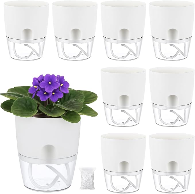 Planterhoma 8 Pack Self Watering Pots by Planterhoma