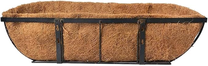 2 pcs Garden Coconut Planter Liners Preformed Window Box Liners Natural Trough - Image 5