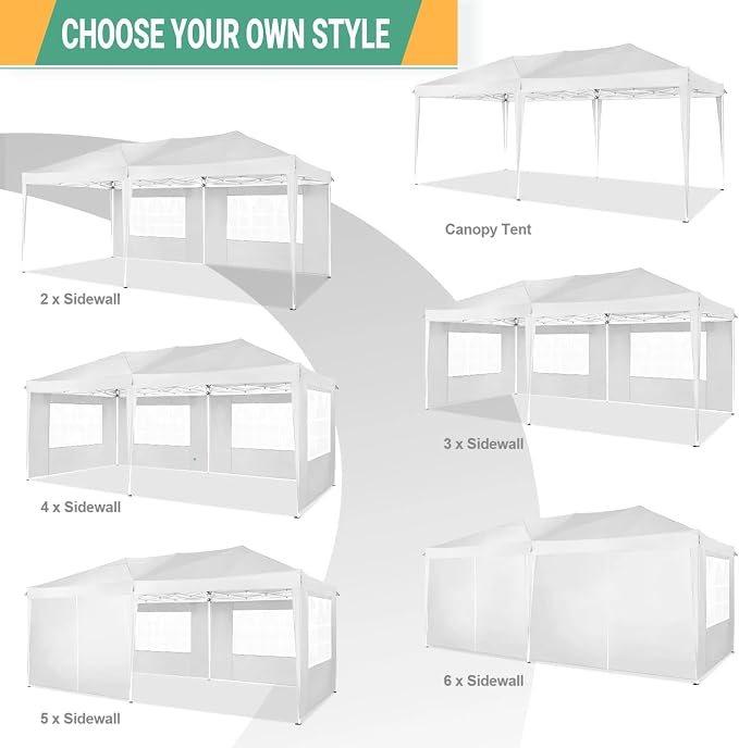 COBIZI Canopy 10x20 Pop Up Canopy Tent - Image 7