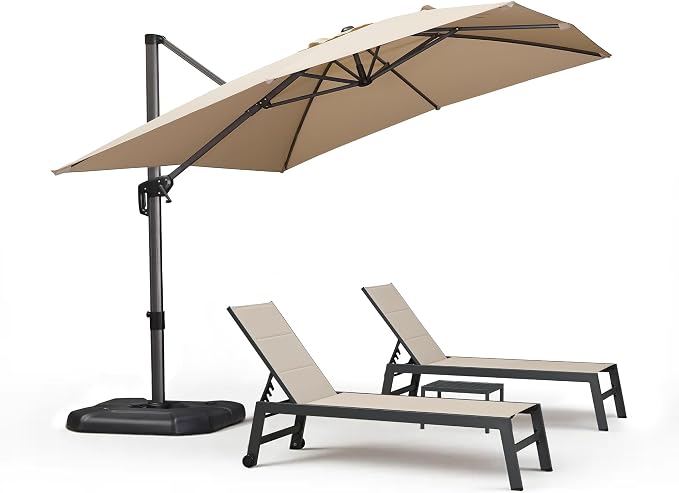 PURPLE LEAF Outdoor Patio Chaise Lounge Chair Set of 2 Chair - Image 2