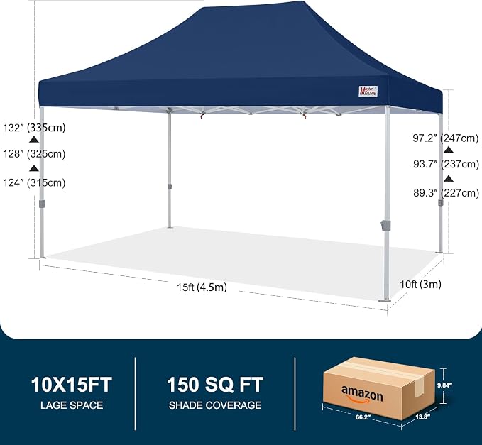 MASTERCANOPY Pop Up Canopy Tent Commercial Grade 10x15 Instant Shelter - Image 4