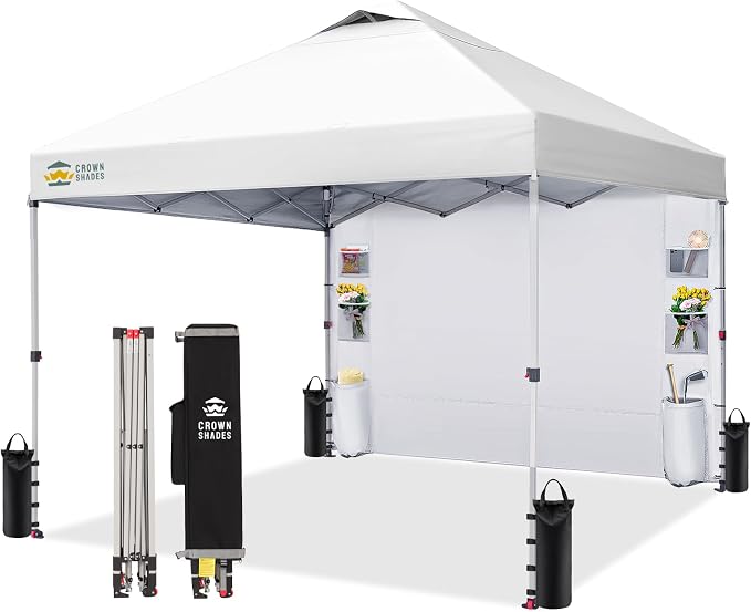 CROWN SHADES Canopy Tent 10x10 Pop Up Canopy Outdoor Shade by CrownShades